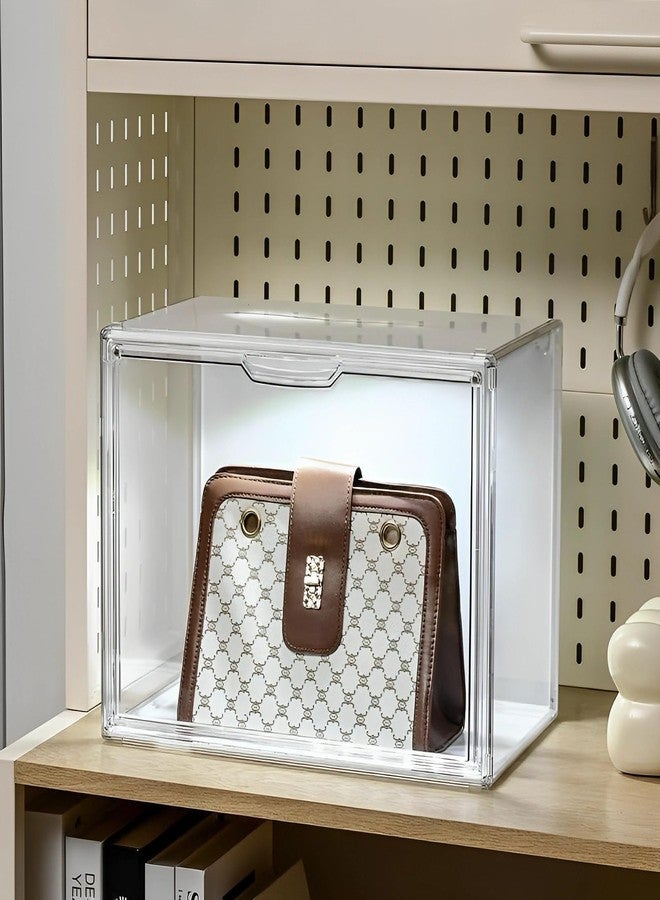 GUDEMAY Clear Showcase with Light, Dustproof Stackable Display Case for Collectibles, Figures, Shoes, Toys & Jewelry - Storage Box Support Voice Control Lighting - Image 2